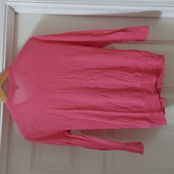 Nautical pink women's sweater. This is a button-up size Medium. - Picture 3 of 6